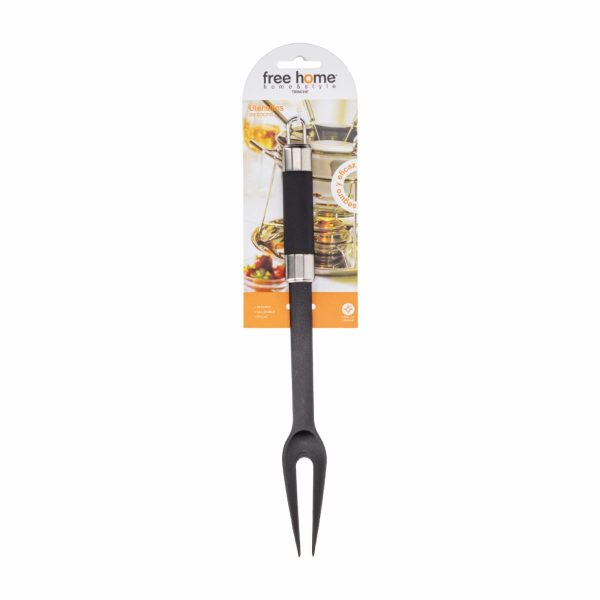 Trinche Para Cocina Mango Negro Y Silver FREE HOME