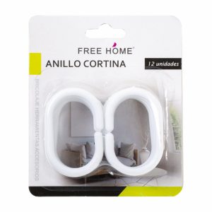 Anilla Para Cortina Blancos FREE HOME X 12 Uds