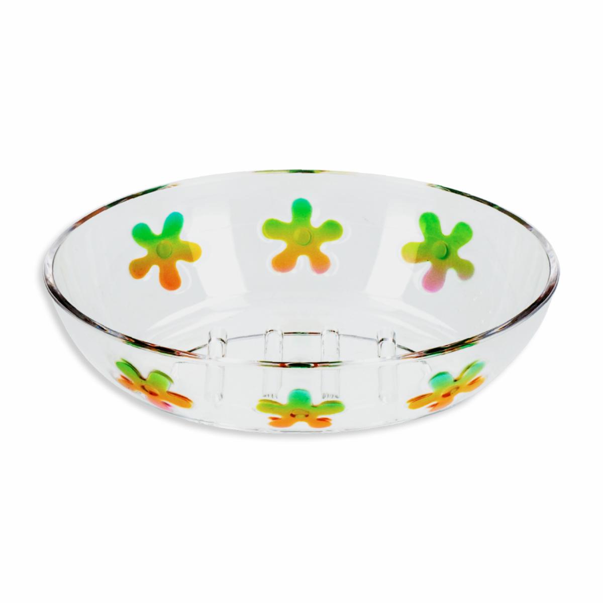 Jabonera Clear Flores HOUSEWIN Unidad