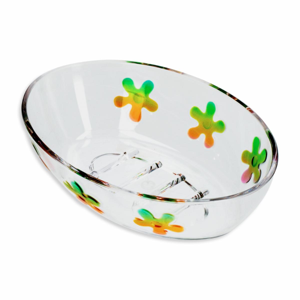 Jabonera Clear Flores HOUSEWIN Unidad - Image 3