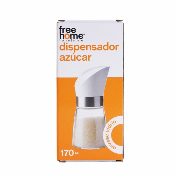 Dispensador De Azúcar Tapa Blanca FREE HOME