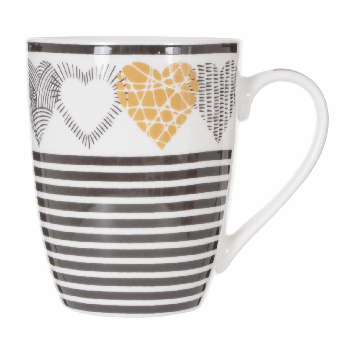 Jarro Corazones Amarillo Negro Surtido FREE HOME 340Ml