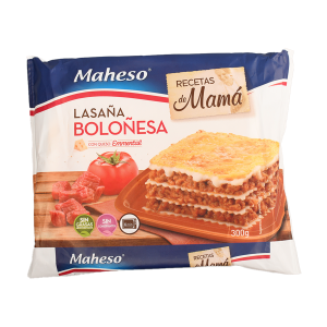 Lasaña Boloñesa Con Queso Enmental MAHESO 300 g