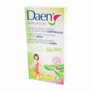 Bandas Depilatorias De Cera Fría Corporales DAEN 16 Unidades