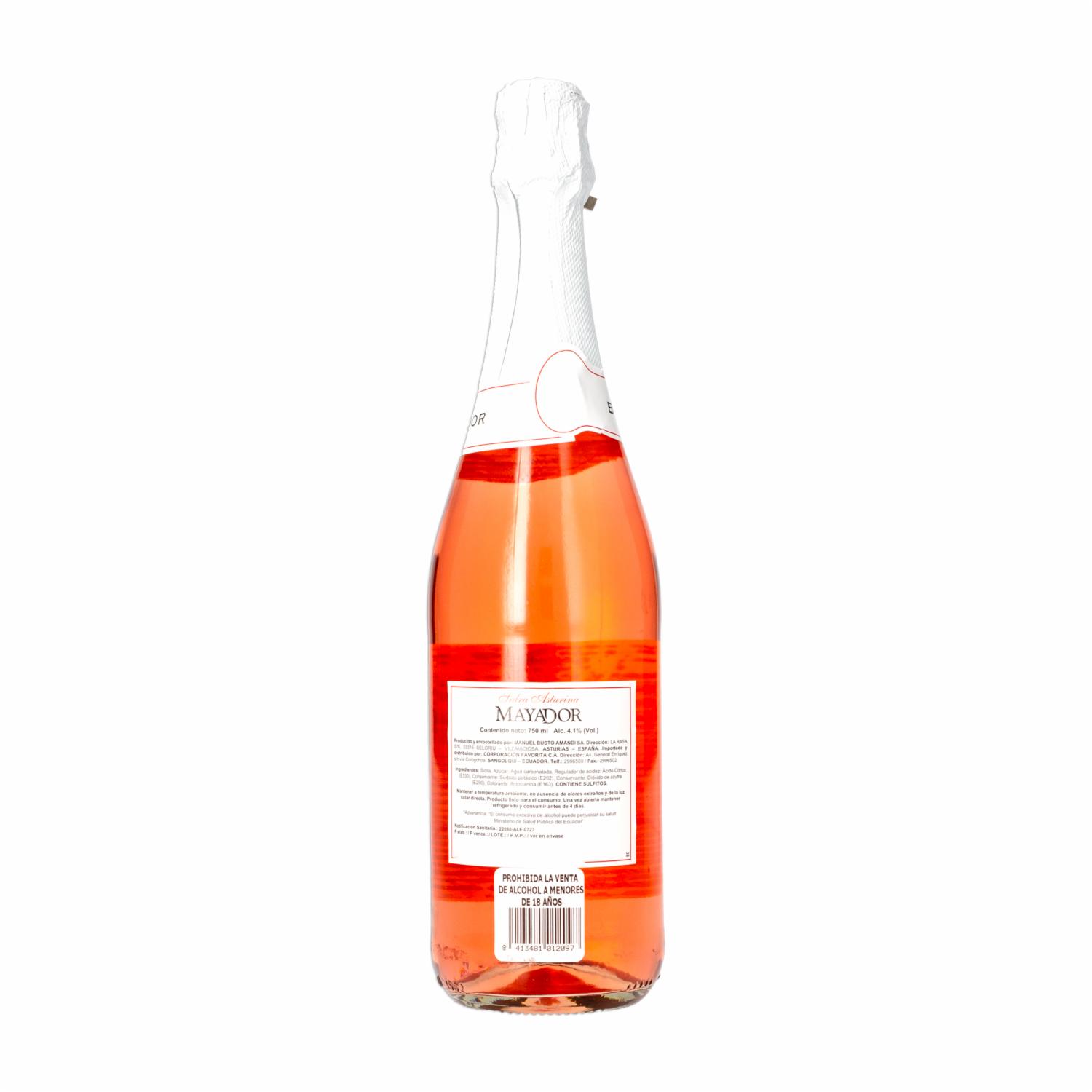 Sidra Rosada Asturiana MAYADOR 750 Ml - Image 2