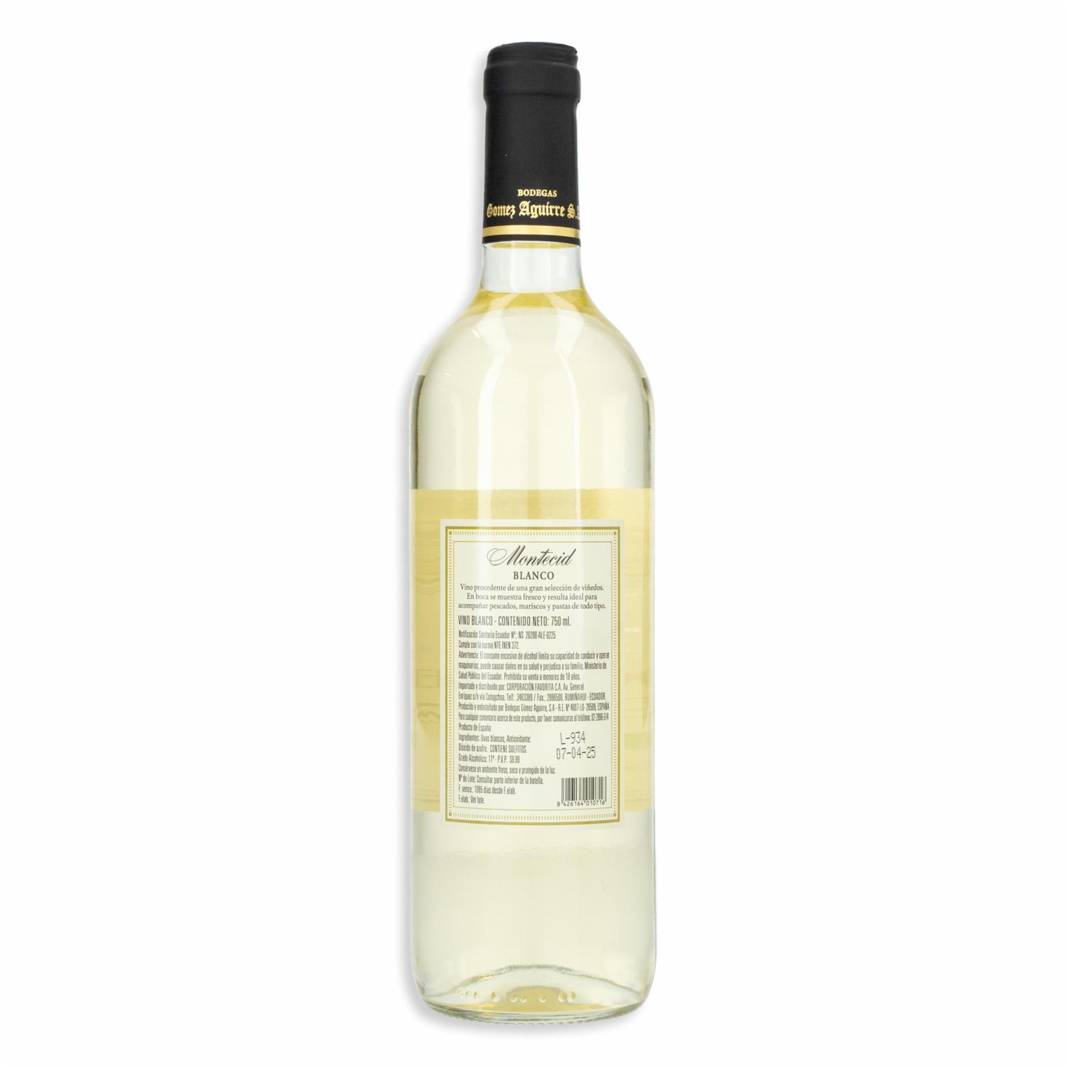 Vino Blanco Montecid BODEGAS GOMEZ AGUIRRE 750 Ml - Image 2