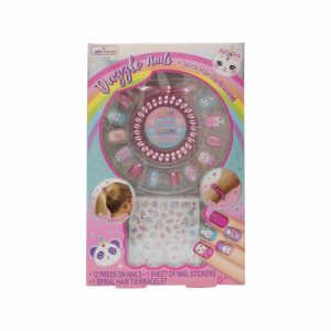 Uñas Postizas Para Niñas Gatos Pulsera HOT FOCUS JueGo X 12 U