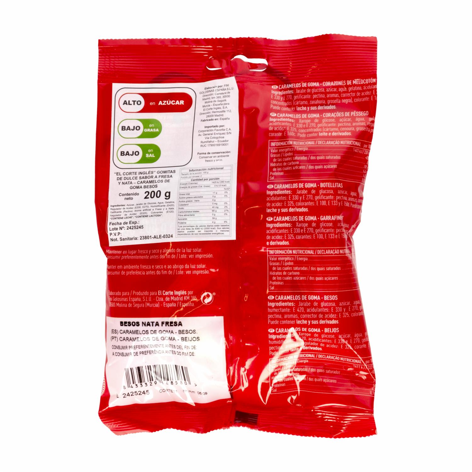 Gomitas Dulces Forma De Besos EL CORTE INGLÉS 200 G - Image 2