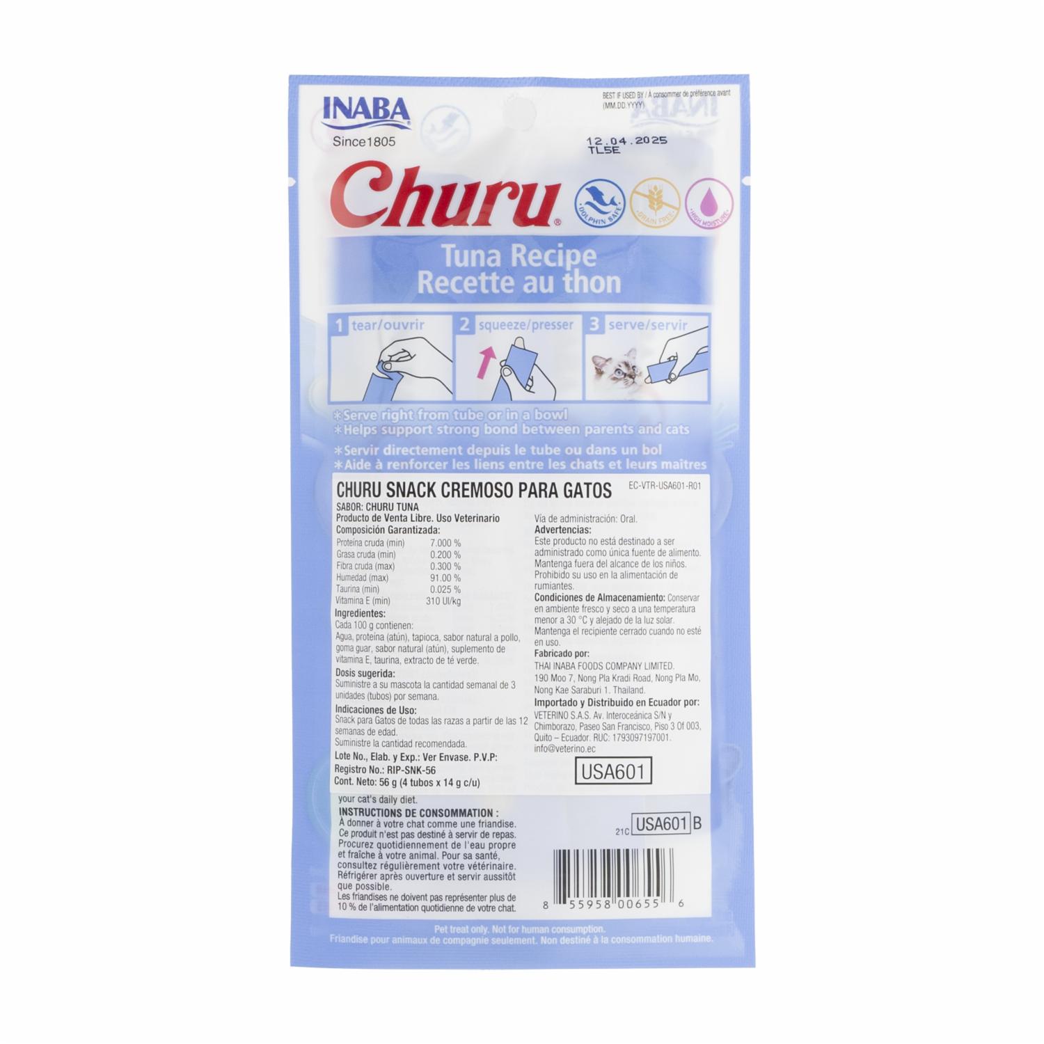 Snack Para Gatos Sabor Atún CHURU 56 G - Image 2