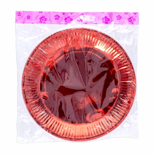 Platos Desechables Rojos Para Cumpleaños X 10 Unidades IMPORTADORA CUMPLEAÑOS