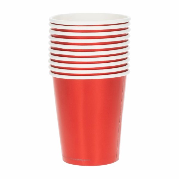 Vasos Desechables Color Rojo 8 Onzas IMPORTADORA CUMPLEAÑOS