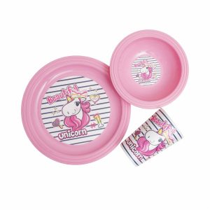 Set Desayuno Unicornio HEREVIN 3 Piezas