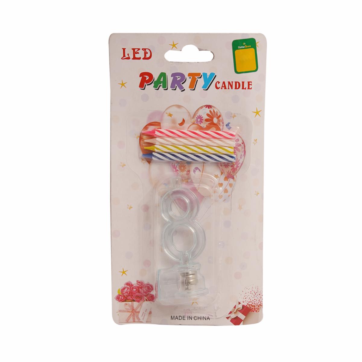 Vela De Cumpleaños Led QUEEN ANNE N°8