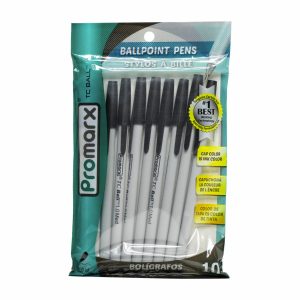 Pack De Bolígrafos Color Negro PROMARX 10 Uds