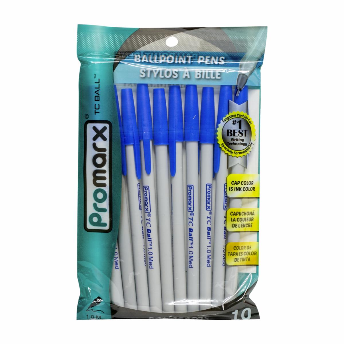 Pack De Bolígrafos Color Azul PROMARX 10 Uds