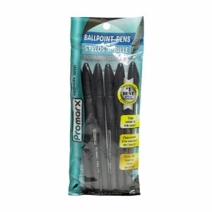 Pack De Bolígrafos Color Negro PROMARX 6 Uds
