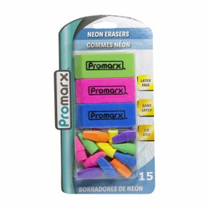 Pack Borradores En Colores Neón PROMARX X 15 Uds