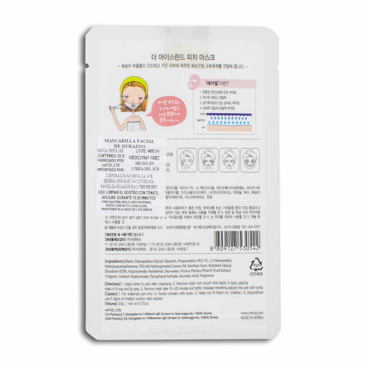 Mascarilla Iceland De Durazno THE ICELAND 20 G - Image 2