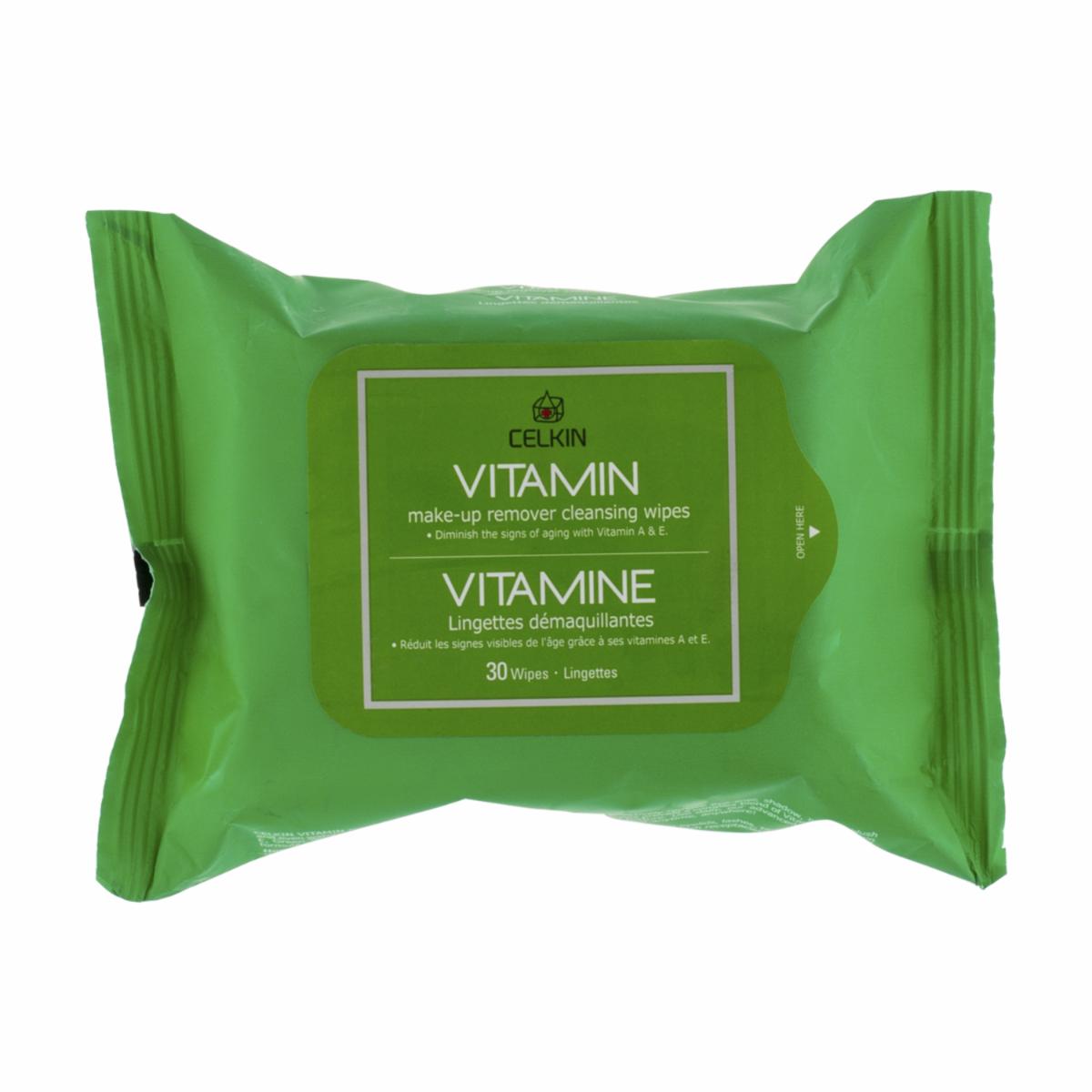 Toallitas Desmaquillantes Removedoras De Maquillaje Vitaminizadas CELKIN X30 Uds