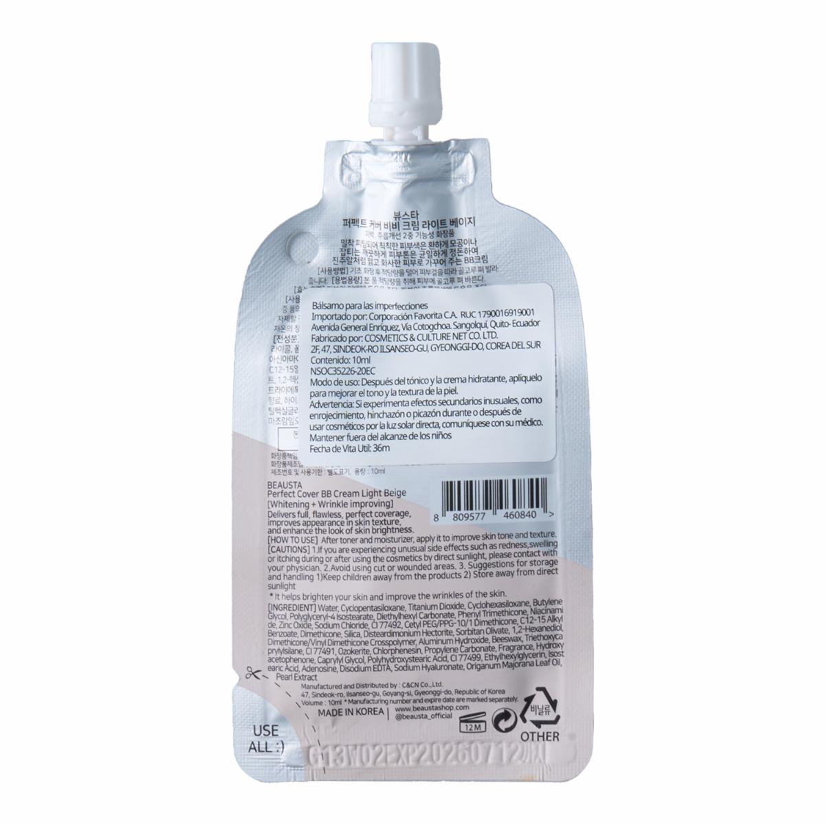 Sachet Sachet Bb Cream Light Beige BEAUSTA 10 Ml - Image 2