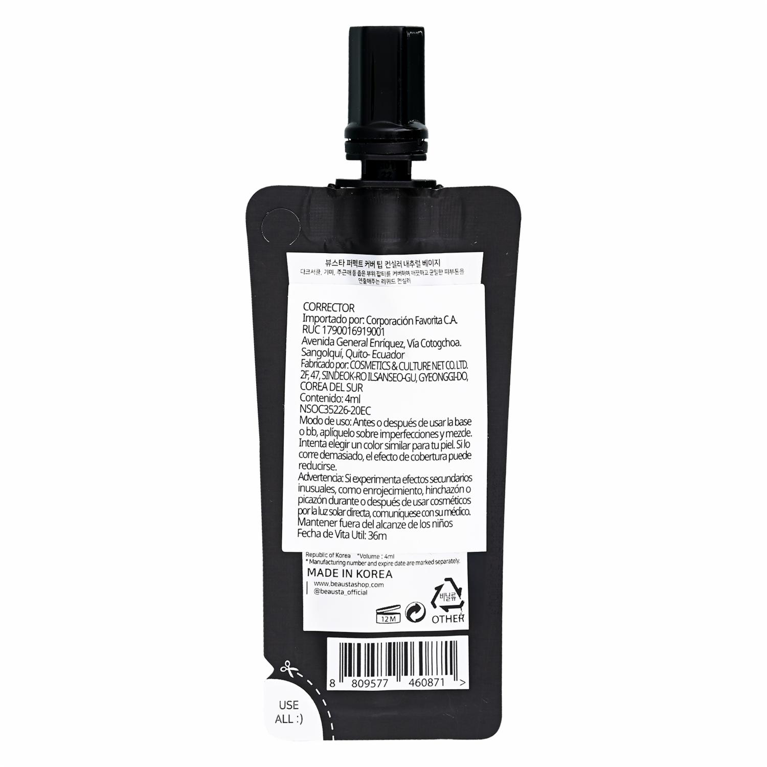 Sachet Sachet Corrector Natural Beige BEAUSTA 4 Ml - Image 2