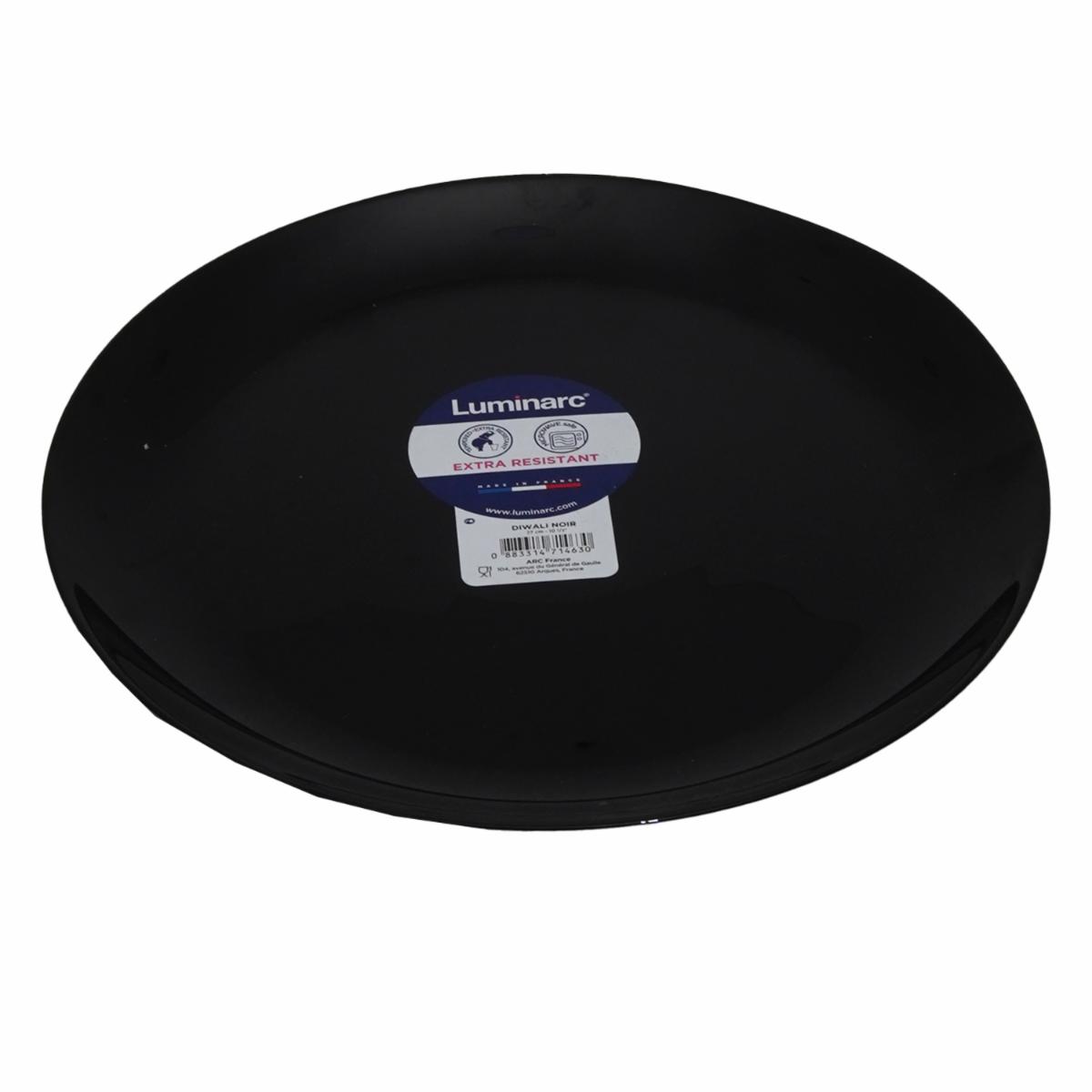 Plato Llano Diwali Negro LUMINARC 27 Cm