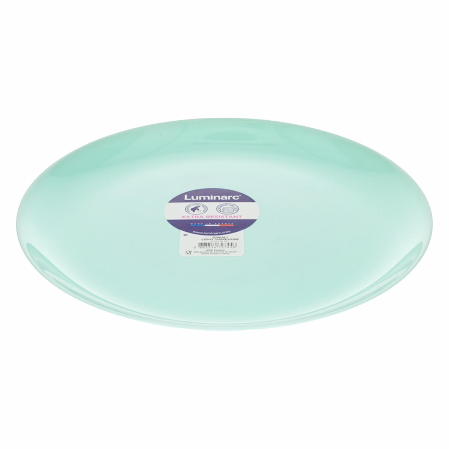 Plato Tendido Turquesa Claro Temp Diwali Light Turquoise Dinner Pl 27 LUMINARC Unidad