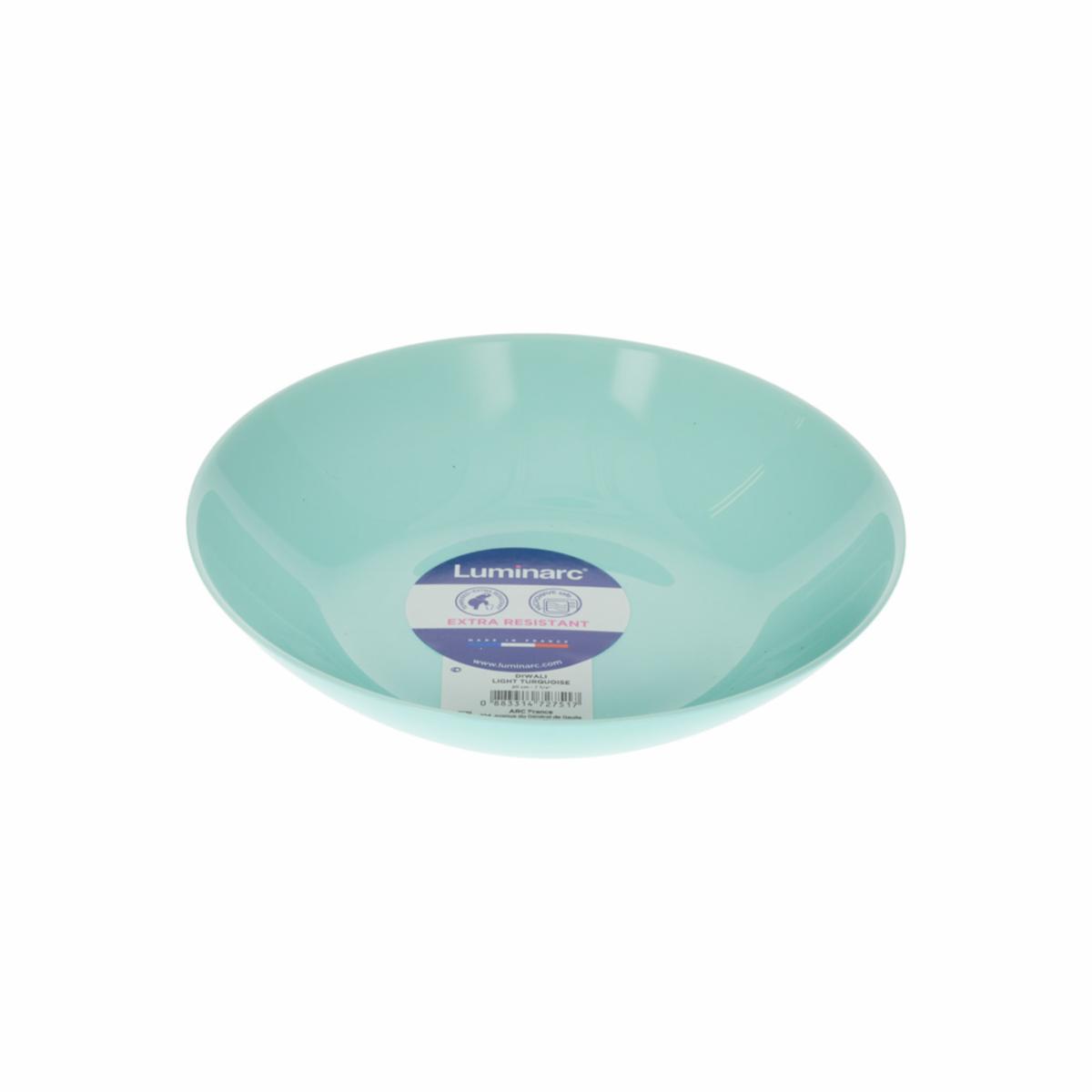 Plato Para Sopa Turquesa Claro Diwali Light Turquoise Soup Plate LUMINARC Unidad