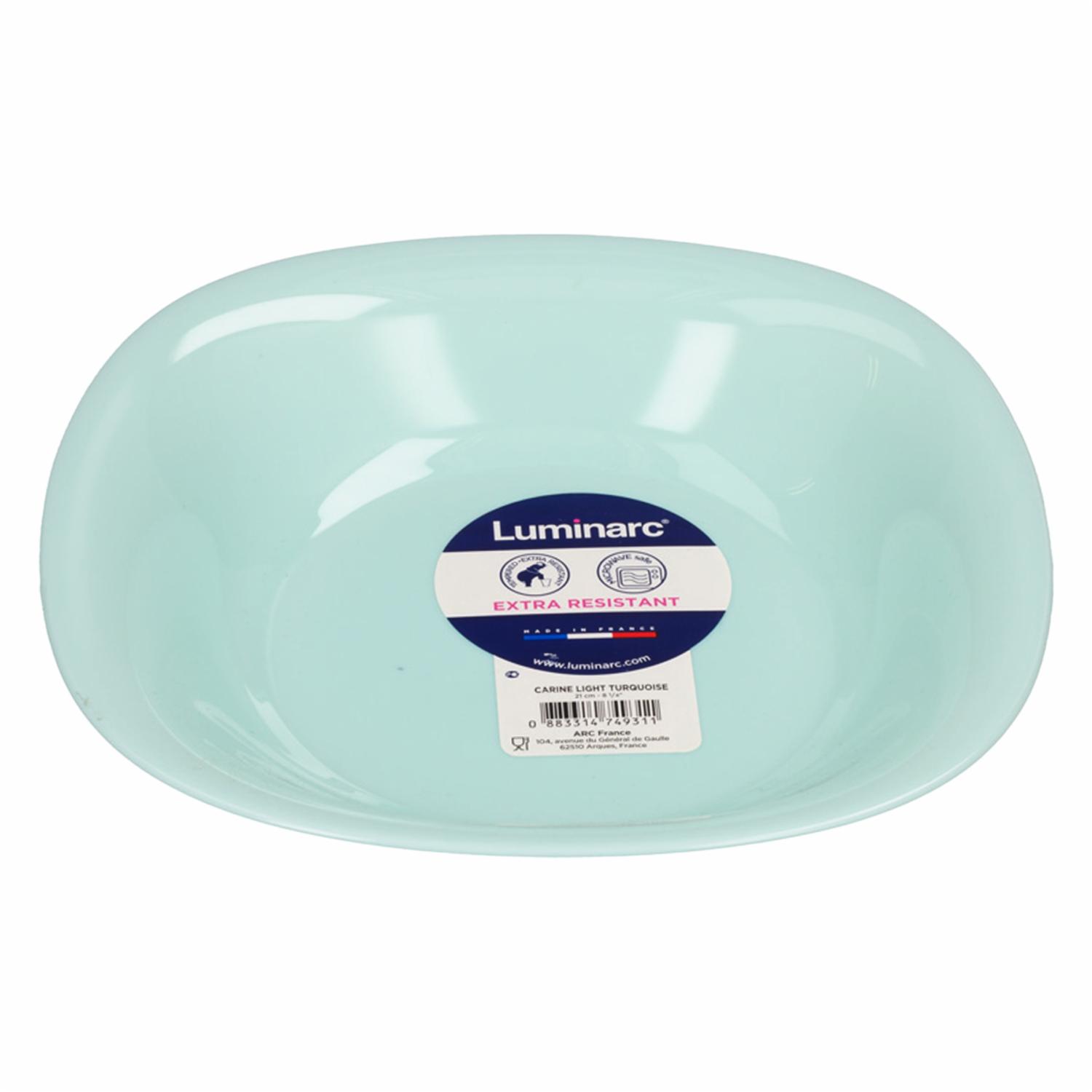 Plato Hondo 21 Carine Turquesa Claro LUMINARC Unidad