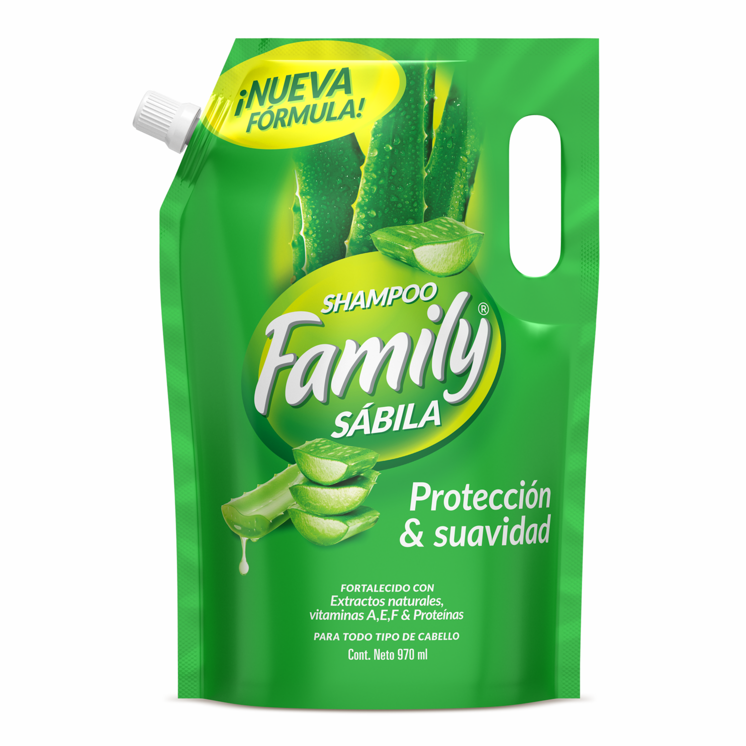 Shampoo De Cabello Con Sábila Doy Pack FAMILY 970 Ml