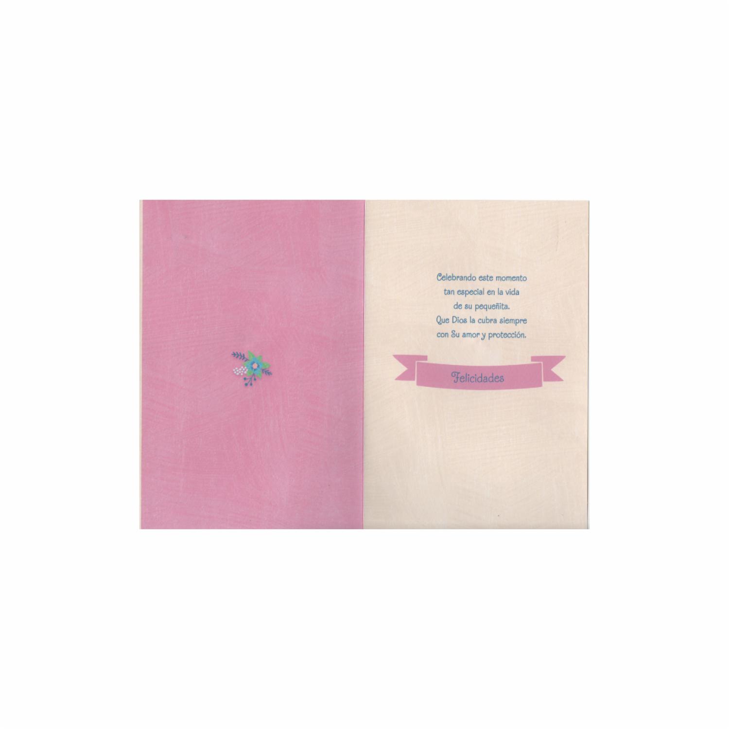 Tarjeta Felicitación Bautizo Niña HALLMARK 1 Pieza - Image 2