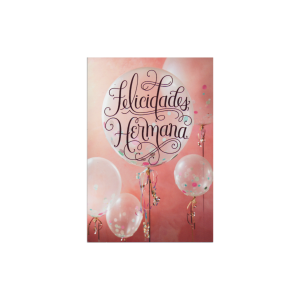Tarjeta Felicitación Hermana Globos HALLMARK 1 Pieza