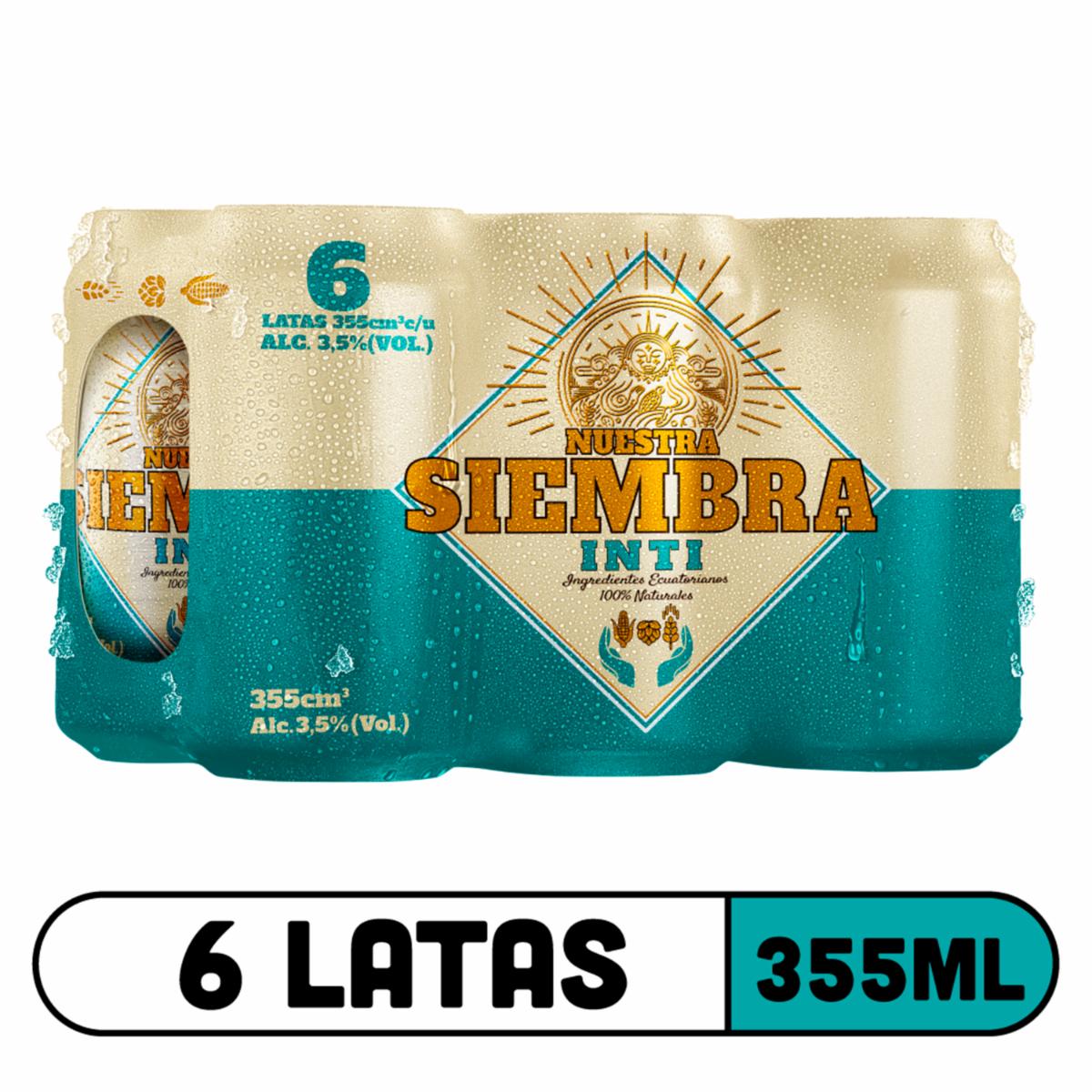 Cerveza En Lata NUESTRA SIEMBRA 6 X 355 Ml
