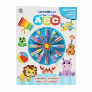 Libro Crayones Creativos  Bilingües MR.BOOKS 20 Páginas