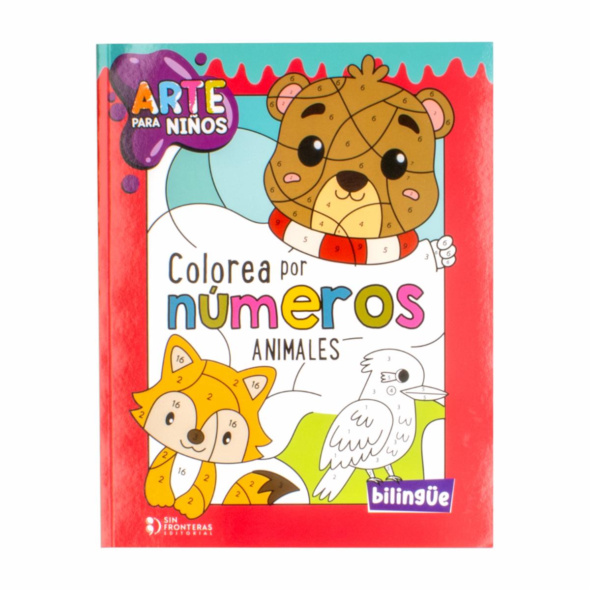 Libro Colorear Por Números Animales Colección Para Niños MR.BOOKS 64 Páginas