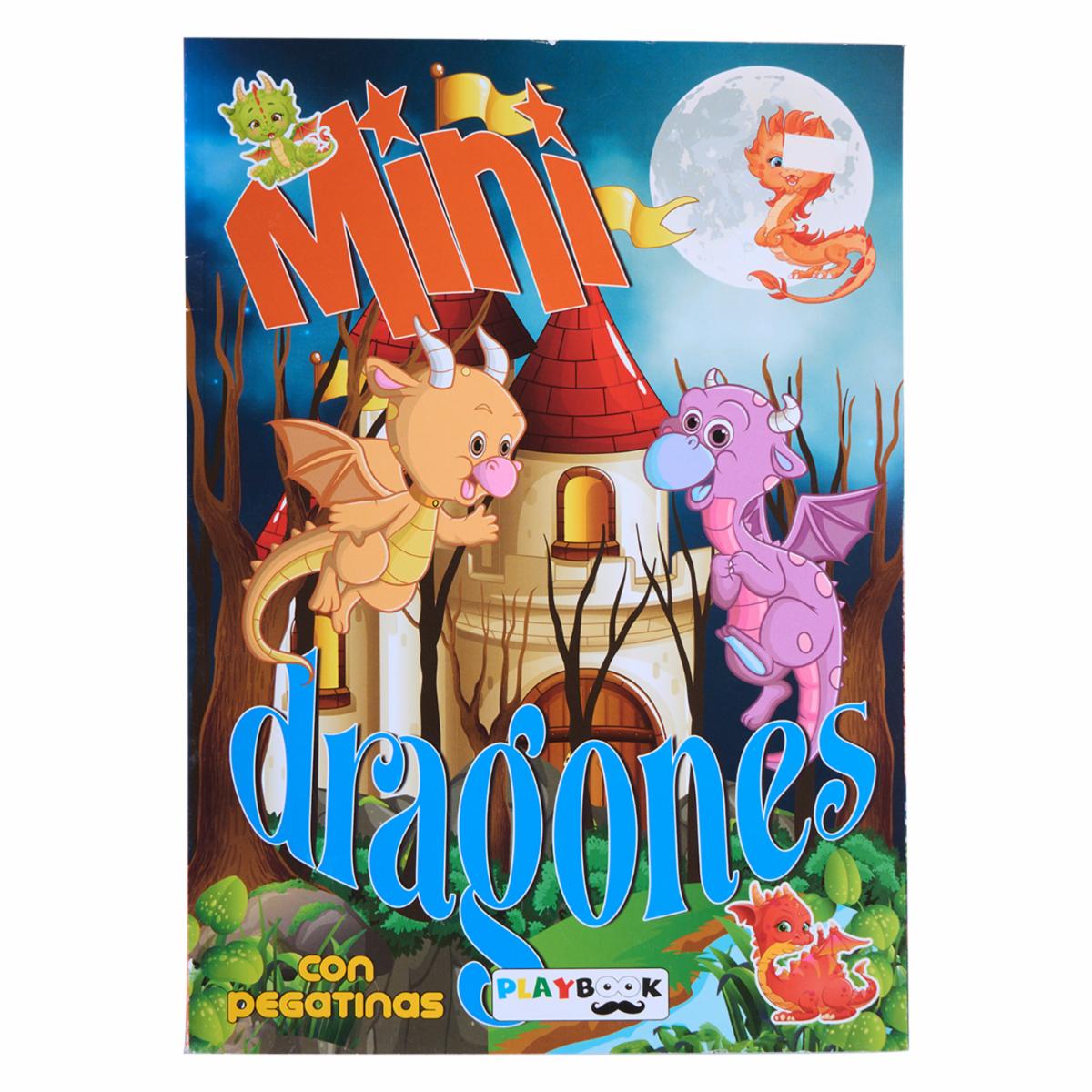Libro Mini Dragones Con Pegatinas PLAYBOOK 10 Páginas