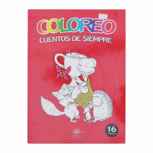 Libro Coloreo Cuentos De Siempre Rojo CONECTA 16 Páginas