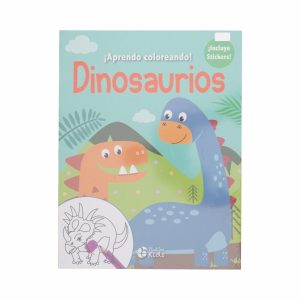 Libro Dinosaurios Aprendo Coloreando PLUTÓN 64 Páginas