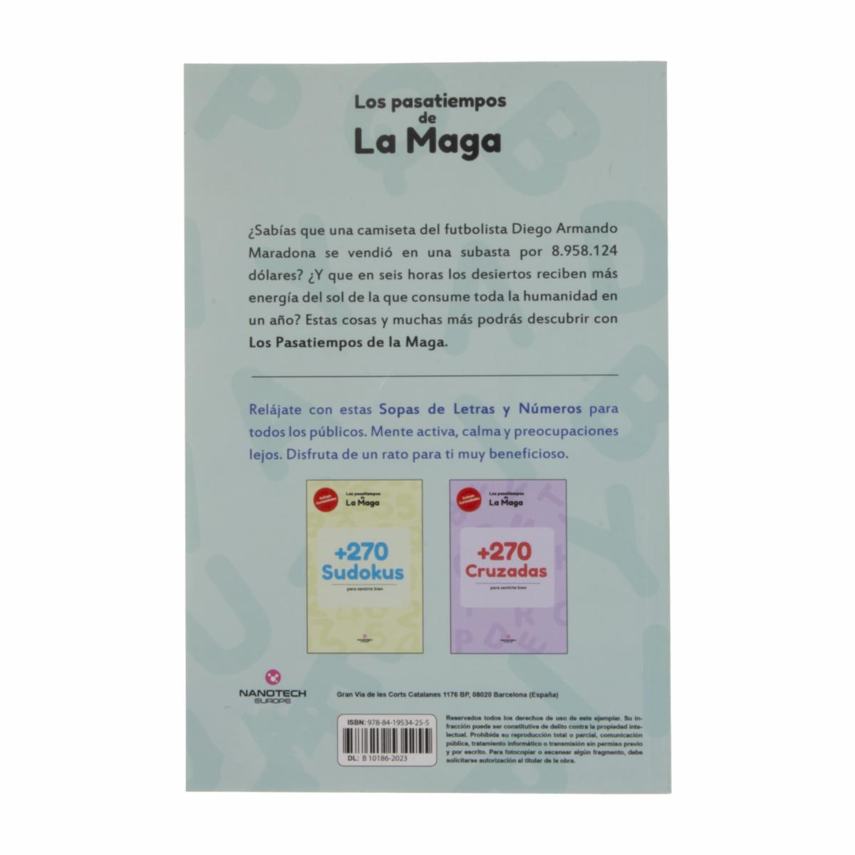 Libro Los Pasatiempos De La Maga Más 270 Sopas De Letras Y Números MR.BOOKS 320 Páginas - Image 2