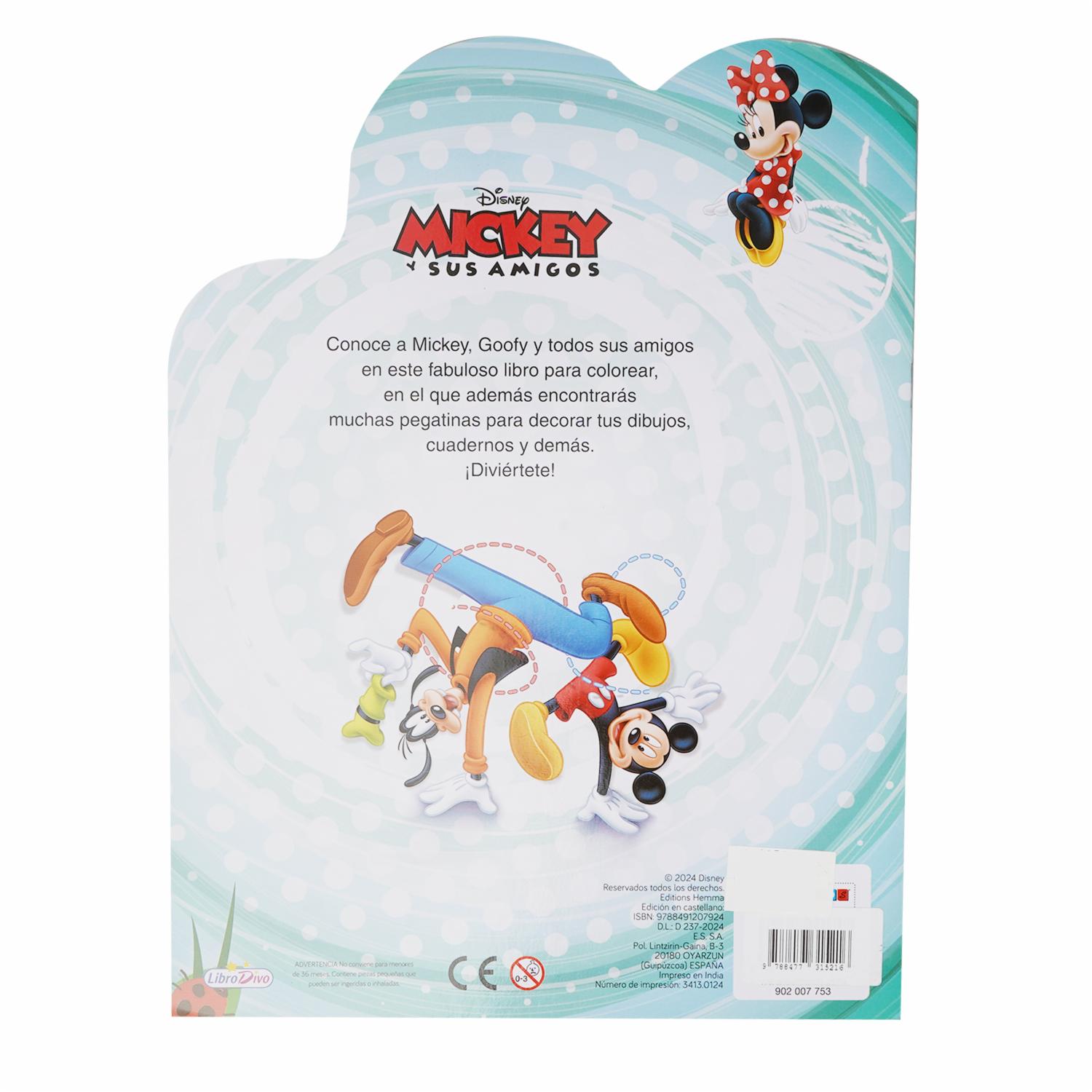 Libro Mickey Y Sus Amigos Color Con Pegatinas LIBRO DIVO 20 Páginas - Image 2