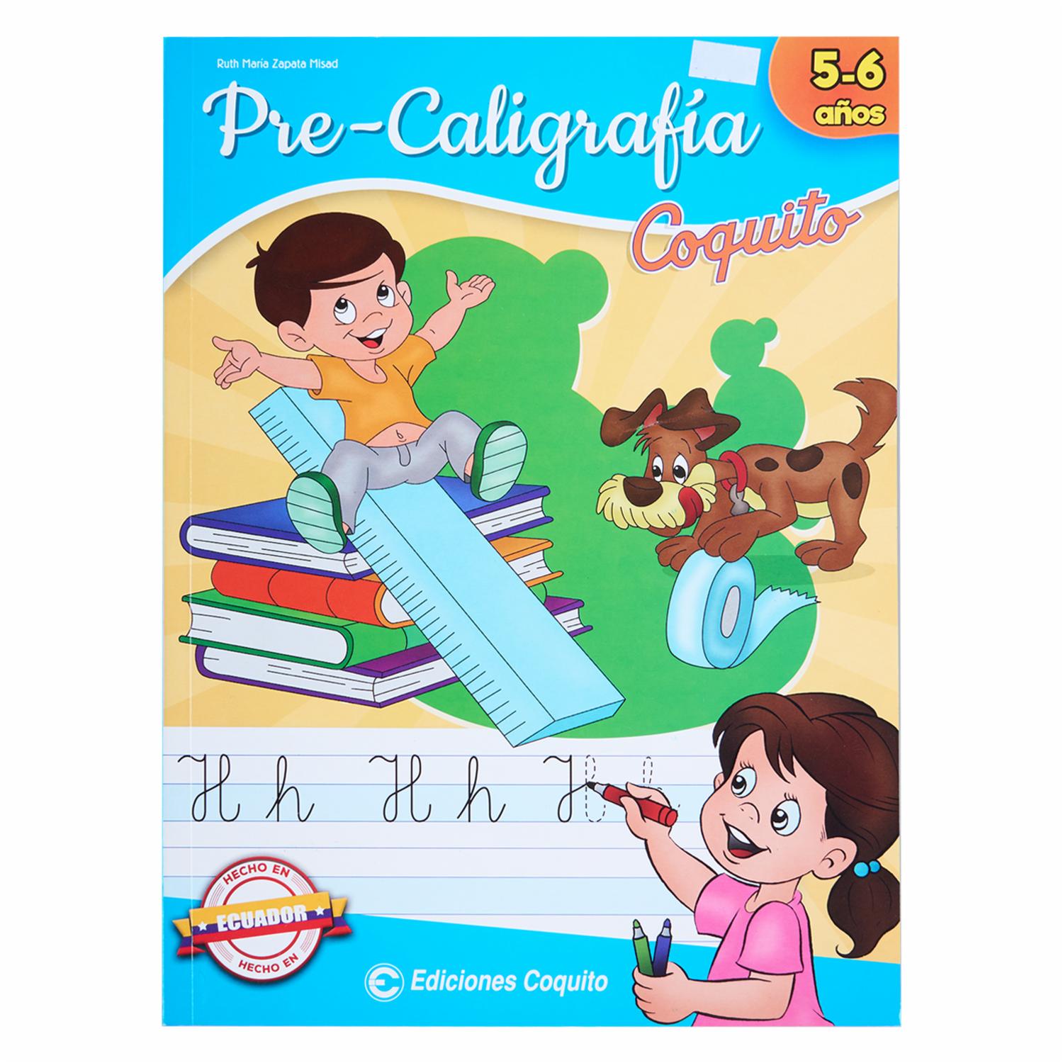 Libro Pre Caligrafía 5-6 Años COQUITO 36 Páginas