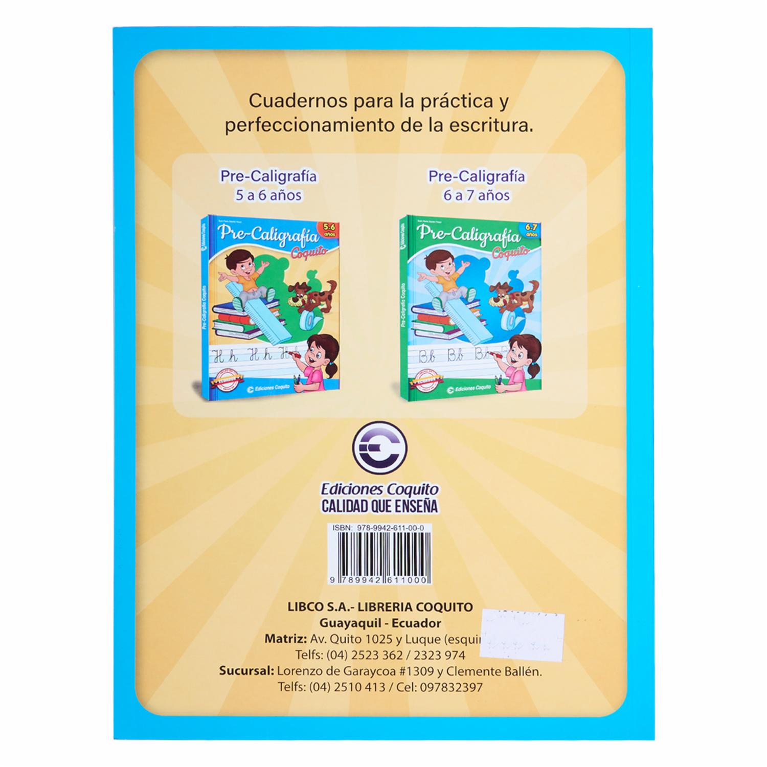 Libro Pre Caligrafía 5-6 Años COQUITO 36 Páginas - Image 2