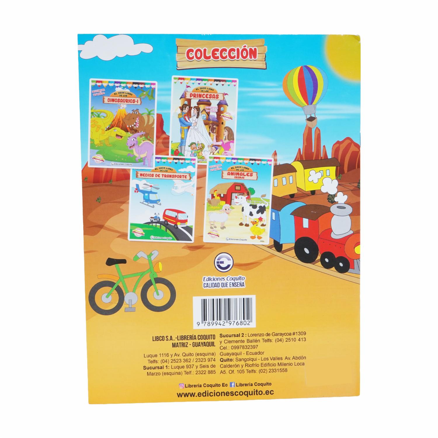 Gran Libro Col 4 Títulos De Medios De Transporte COQUITO 32 Páginas - Image 2