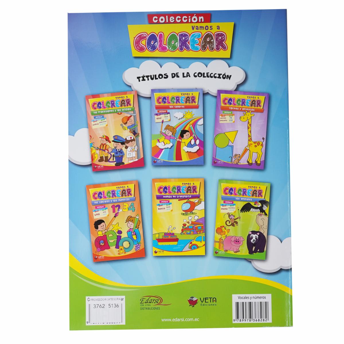 Libro Las Vocales Y Los Números Vamos A Color EDARSI Unidad - Image 2