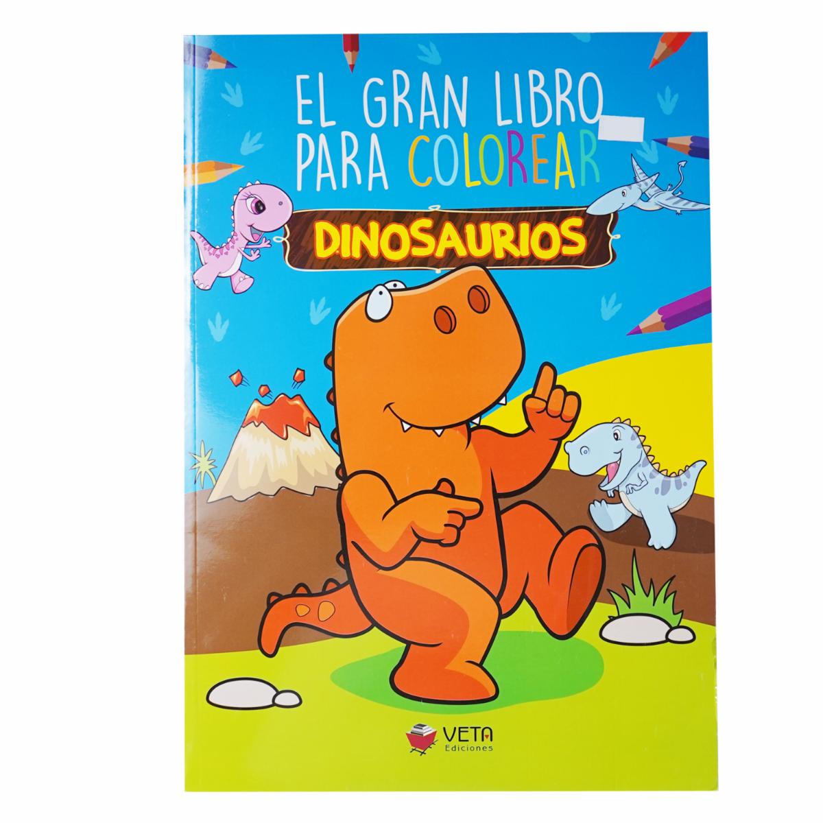 Libro Dinosaurios Gran Libro Para Colorear VETA EDICIONES 96 Páginas