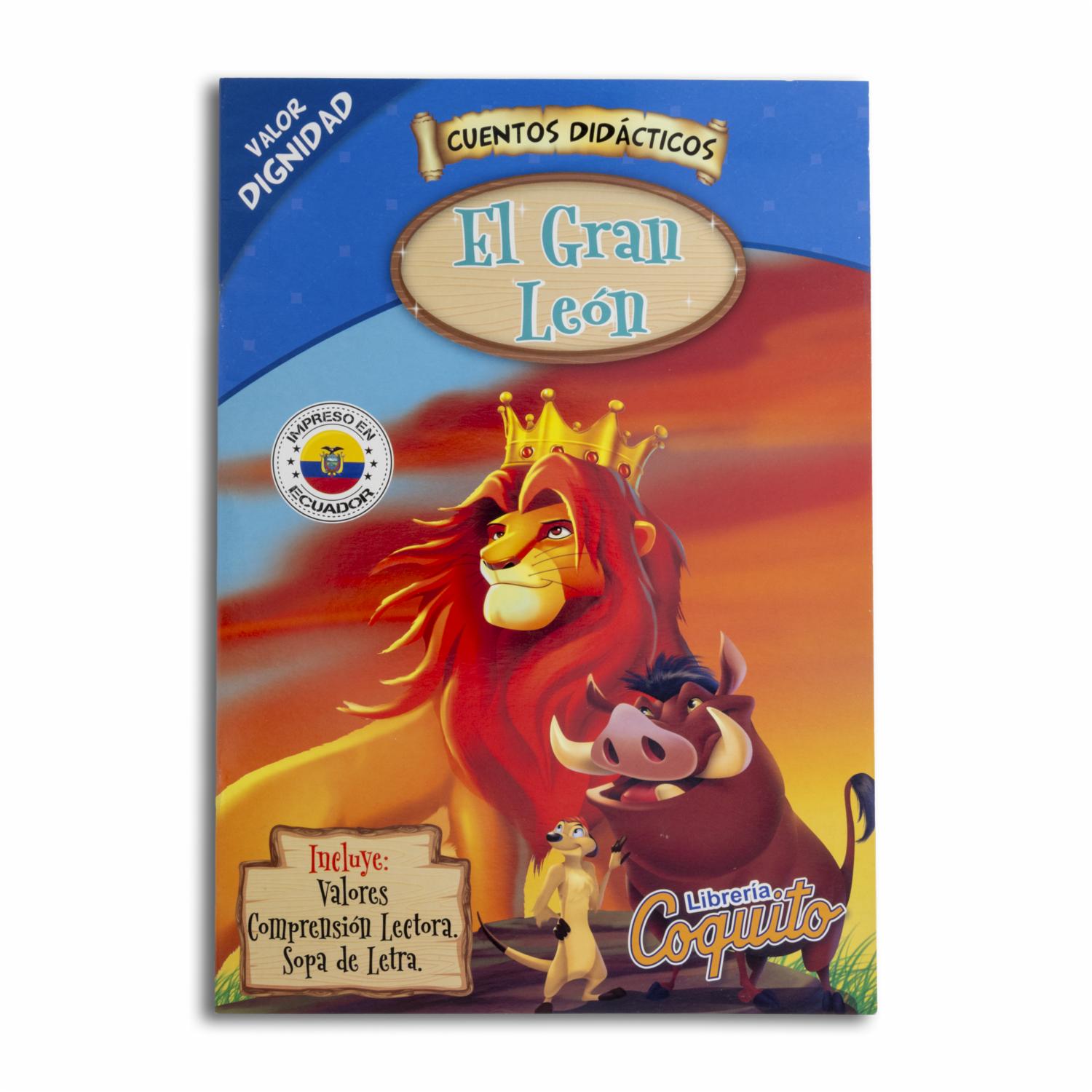 Libro El Gran Leon COQUITO 18 Páginas
