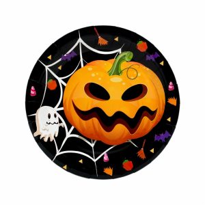 Set De Platos Halloween IMPORTADORA CUMPLEAÑOS X 10 Uds
