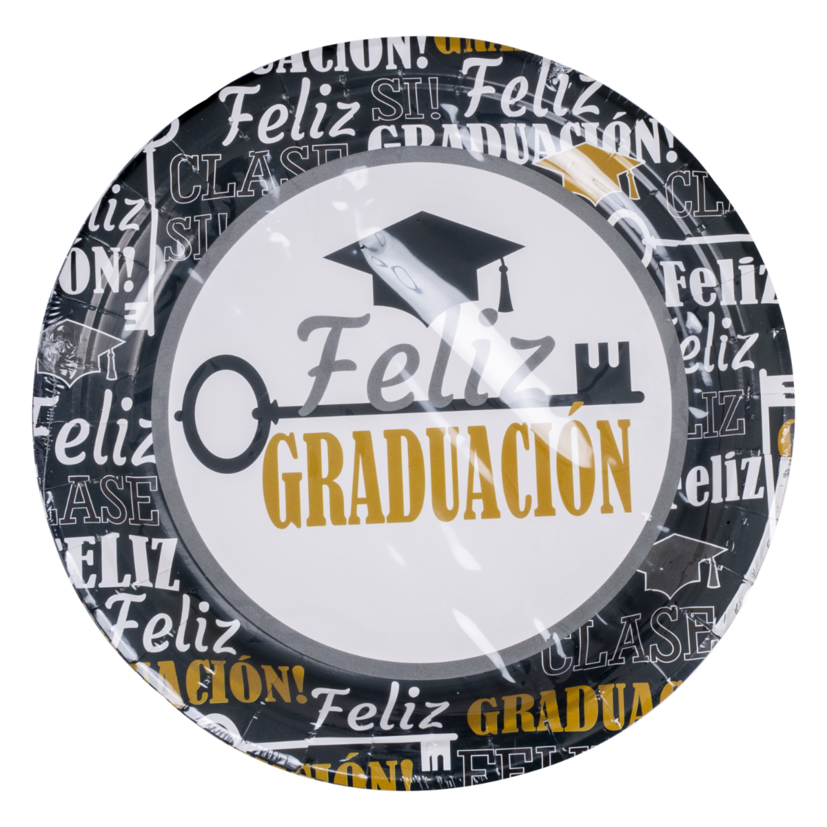 Set Platos Desechables Feliz Graduación 23 Cm IMPORTADORA CUMPLEAÑOS 1x10 Uds