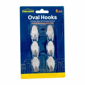 Gancho Adhesivo De Acero Ovalado TOOLSHED Unidad