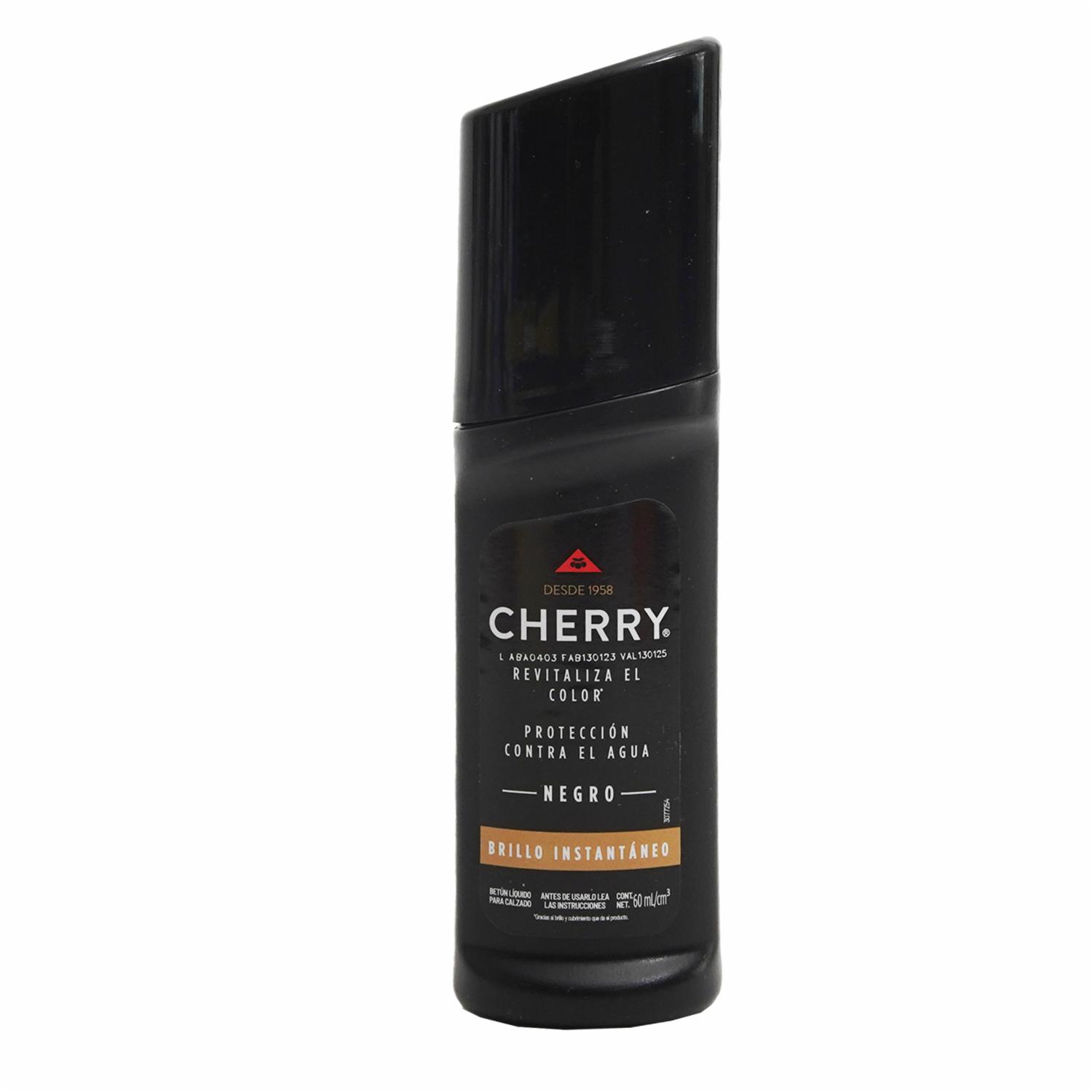 Betún Tono Negro Brillo Instantáneo CHERRY 60 Ml